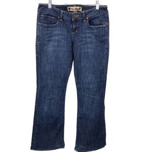 L7B by Little Big Womens Blue 5 Pocket Boot cut Low Rise jeans Size 30